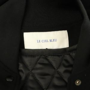 LE CIEL BLEU スタジャン ラムレザー 切替 中綿ライナー F ブラック /MY OS