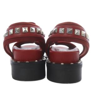 HYSTERIC GLAMOUR スタッズフットベットサンダル スポーツ ベルクロ プラットフォーム 23cm レッド /YO1