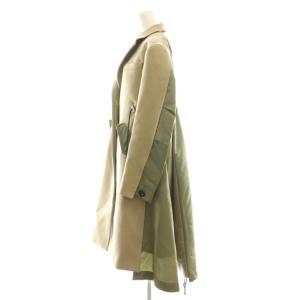 sacai ドッキング チェスターコート 1 ベージュ カーキ 21-05726