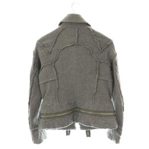 UNDERCOVER ウール ライダースジャケット 2 グレー