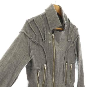 UNDERCOVER ウール ライダースジャケット 2 グレー
