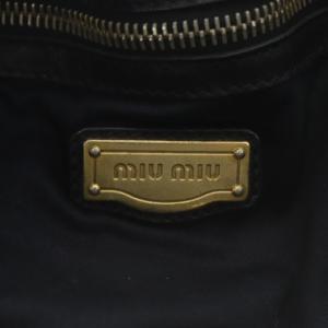 miumiu サイドリボン トートバッグ ブラック RR1312
