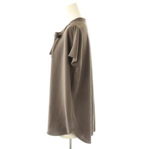 theory luxe MARVINE LENAS ボウタイブラウス 38 チャコールグレー /DO OS