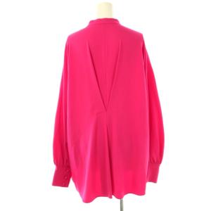 ADORE 24AW バックサテンジョーゼットブラウス 長袖 ボウタイ 38 ピンク /AT OS