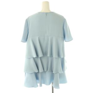 YOKO CHAN YOKOCHAN ティアードラッフルブラウス ショートスリーブ 38 水色 /AT OS