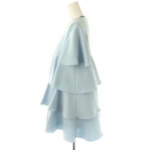 YOKO CHAN YOKOCHAN ティアードラッフルブラウス ショートスリーブ 38 水色 /AT OS