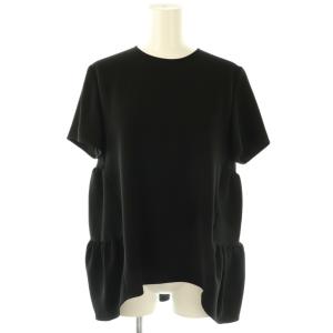 Half-sleeve Back Tiered Blouse ブラウス 半袖 36 黒 ブラック /AT