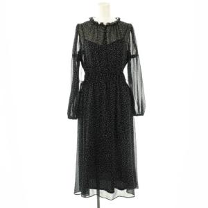 【WEB限定】TINY DOT ONEPIECE ドレス ワンピース ドット ロング 0 ネイビー /HK