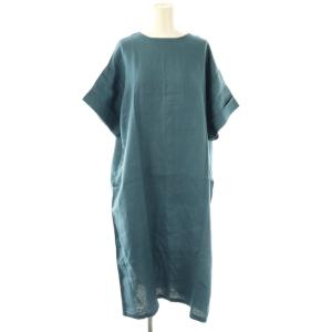 半袖 ワンピース ミモレ ロング 青 ブルー /AT OS