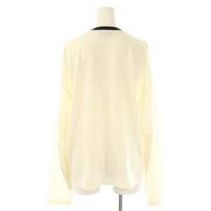 miumiu MJL992 24年 ロゴ刺繍 カットソー XS ホワイト ブラック