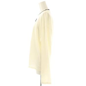 miumiu MJL992 24年 ロゴ刺繍 カットソー XS ホワイト ブラック