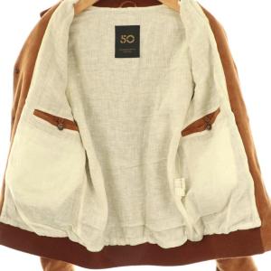 CINQUANTA ゴートスエードレザー ドライビングブルゾン 44 ブラウン H-504/1