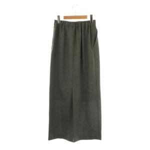 ENFOLD 24SS MINIMAL STRAIGHT SKIRT スカート タイト スリット ウール 36 グレー