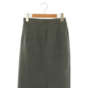 ENFOLD 24SS MINIMAL STRAIGHT SKIRT スカート タイト スリット ウール 36 グレー