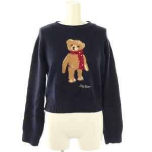 24AW リリーベア ニット セーター F ネイビー ベージュ レッド /ES OS