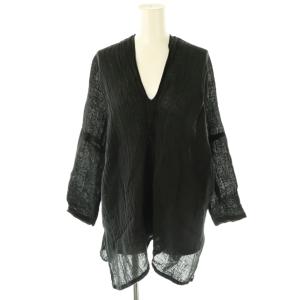 リネンブラウス 34 ブラック /DO OS