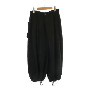 ウール混 ワイドイージーパンツ 36 ブラック /CX OS