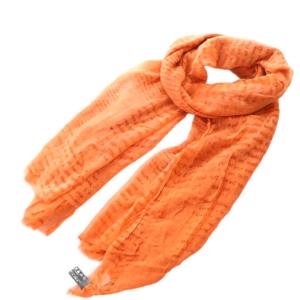 柄ストール マフラー オレンジ /SS OS