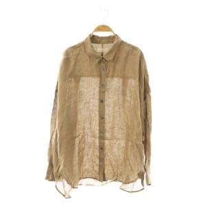 25SS リネンワイドシャツ F モカブラウン /CX OS