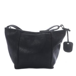 genten ゴートベーシック ショルダーバッグ ワンショルダー 斜め掛け レザー ブラック /YO18