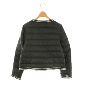 Max Mara 25年製 The Cube KATE テクニカル ダウン ジャケット ノーカラー 0 ブラック