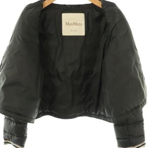 Max Mara 25年製 The Cube KATE テクニカル ダウン ジャケット ノーカラー 0 ブラック