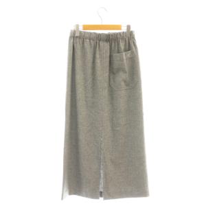 BLAMINK 25AW BM F W/CA TIGHT スカート ウール カシミヤ シルク 36 グレー