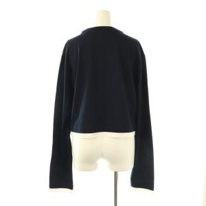 PRADA 長袖 ジャージー Tシャツ XS ネイビー