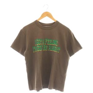 Flock Print T-Shirt マッドサキ Tシャツ カットソー プリント 1 ダークブラウン