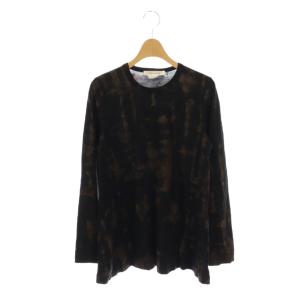 AD2016 総柄カットソー Tシャツ 長袖 S ブラック /DF OS SH