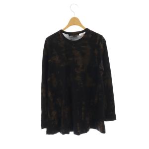 COMME des GARCONS AD2016 総柄カットソー Tシャツ 長袖 S ブラック /DF OS SH