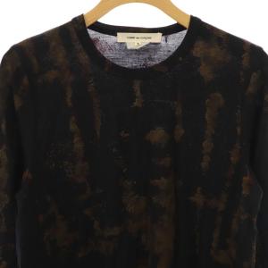 COMME des GARCONS AD2016 総柄カットソー Tシャツ 長袖 S ブラック /DF OS SH