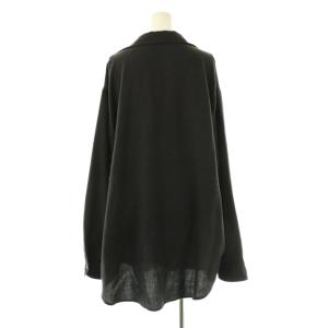 COMOLI ウールビエラスキッパーシャツ プルオーバー 3 チャコールグレー