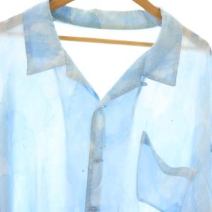 Porter Classic ALOHA SHIRT 水彩 XXL ライトブルー