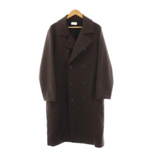 SUPER 160S DOUBLE SAXONY ダブルブレストコート ロング 4 ブラウン