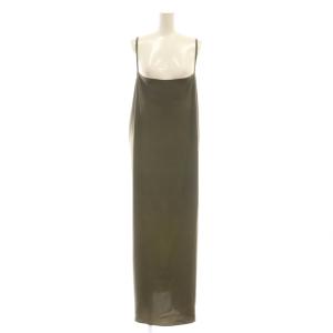 Back Drape Cami Dress ワンピース ロング カーキ /DF OS