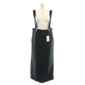 25AW ハイウエストジャンパースカート 36 ブラック 黒 /DF OS