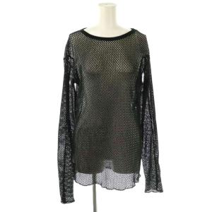 ジェーンスミス MESH LONG SLEEVE T-SHIRT メッシュニット カットソー M 黒 ブラック
