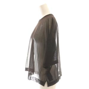 L'Appartement 25SS Sheer T-shirts カットソー 五分袖 F 茶 ブラウン /AT OS