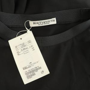 BEAUTY&YOUTH UNITED ARROWS シフォンレイヤード ドルマンスリーブ ワンピース ロング 半袖 シアー インナー付 F ダークグレー /MY