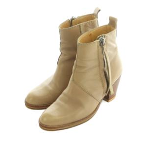 Acne Studios ショートブーツ レザー 37 24.0cm ベージュ /MI OS