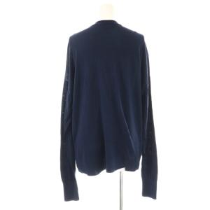 BLAMINK シルク混 カシミヤ混クルーネックニット セーター 38 ネイビー /ES OS