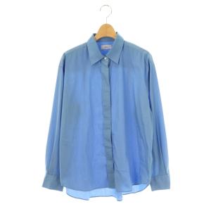 23AW SOMELOS fly front シャツ ブラウス 長袖 前開き 36 ライトブルー /NR
