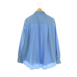 IENA 23AW SOMELOS fly front シャツ ブラウス 長袖 前開き 36 ライトブルー /NR