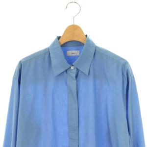 IENA 23AW SOMELOS fly front シャツ ブラウス 長袖 前開き 36 ライトブルー /NR