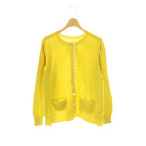 再構築チュールレイヤードカーディガン 2 イエロー オフホワイト 17-02982 /DO OS