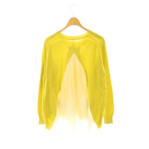 sacai 再構築チュールレイヤードカーディガン 2 イエロー オフホワイト 17-02982 /DO OS