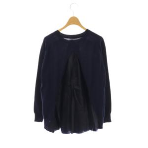 sacai 17-02982 再構築 チュールレイヤードカーディガン ニット 2 ネイビー /ES OS