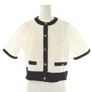 24SS 半袖ジャケットライクラメカーデ 2 ホワイト ブラック /DO OS