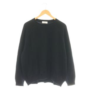 25SS スムースオーバーニット セーター クルーネック F 黒 ブラック /AT OS